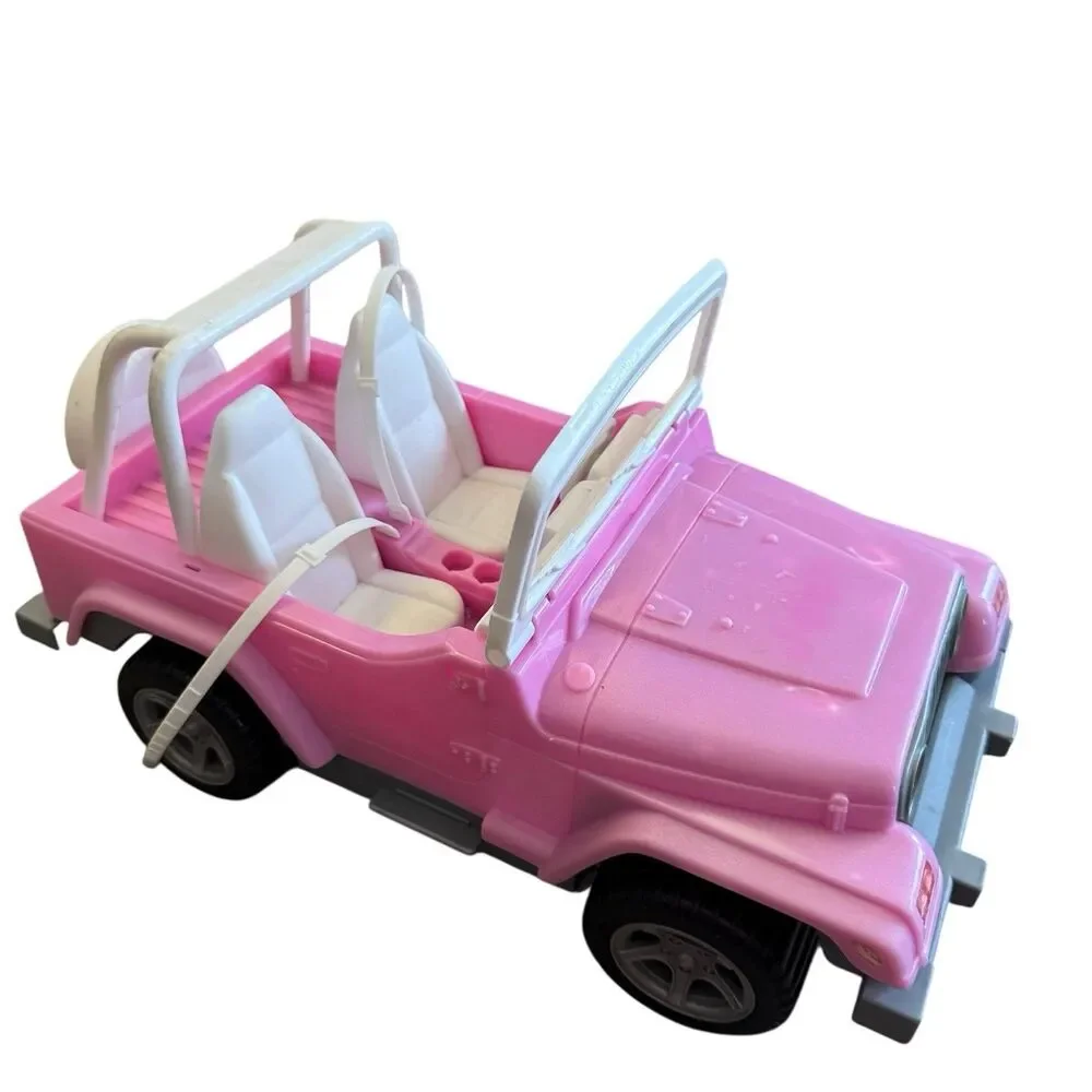 Vintage Barbie Pink Jeep‎ 2012 Mattel Beach Safari Cruiser Plastic